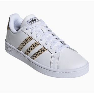 Adidas Grand Court Sneakers -White Savannah Black